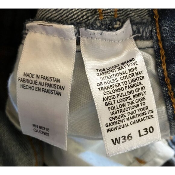 Lucky Brand 363 Vintage Straight Medium Wash Denim Jeans Size 36x30 Blue AN EXC - Picture 9 of 12